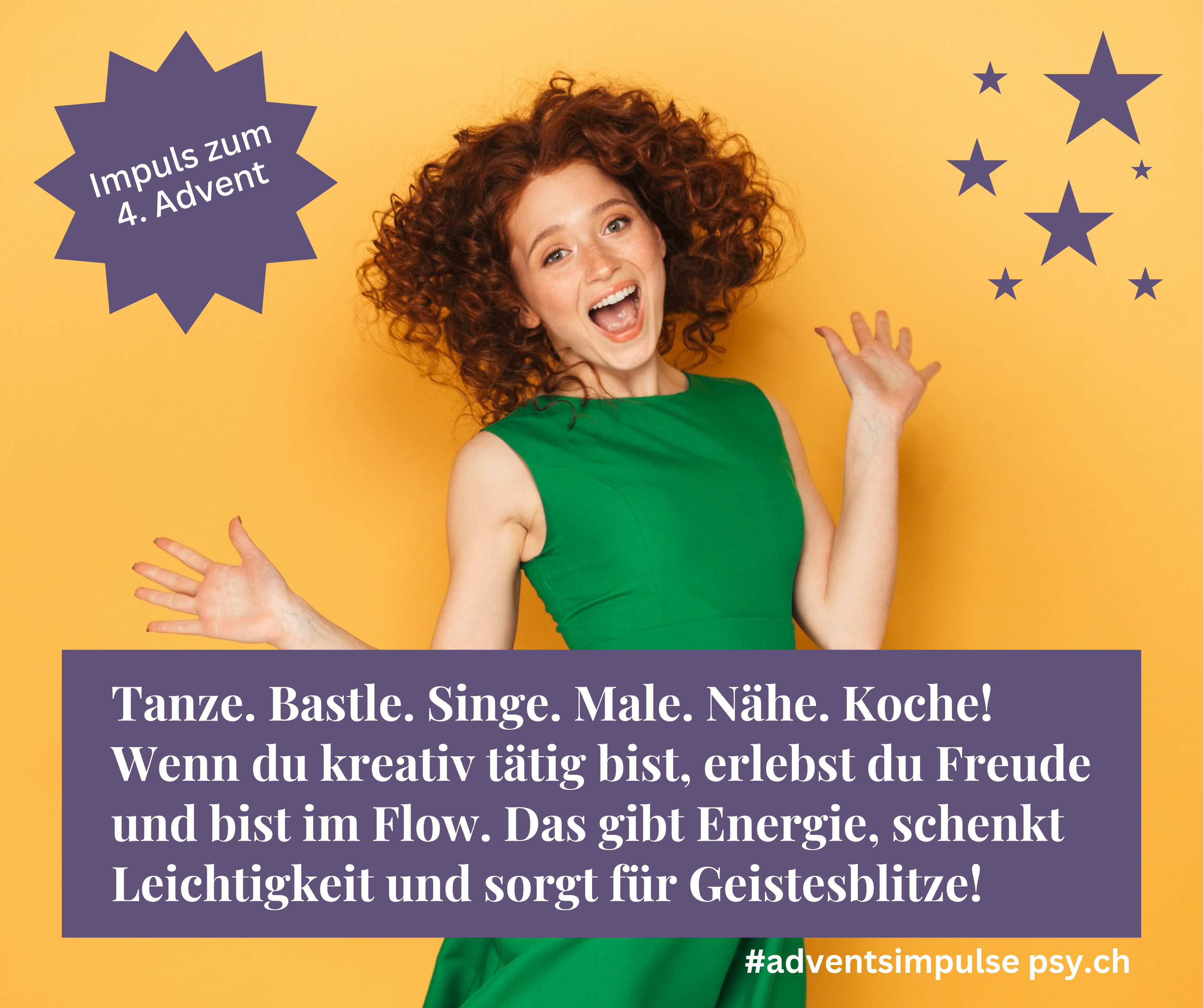 Sei kreativ tätig!